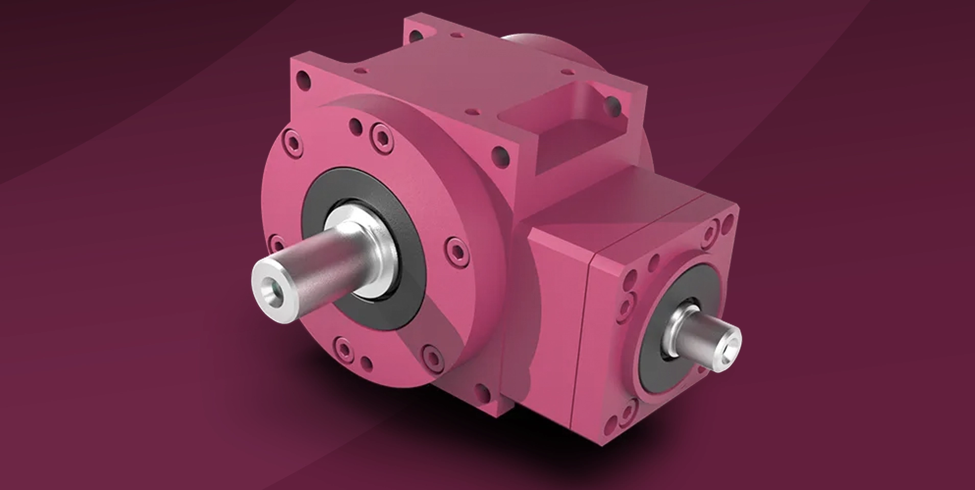 Detailansicht eines industriellen Hypoidgetriebes von ATEK Drive Solutions